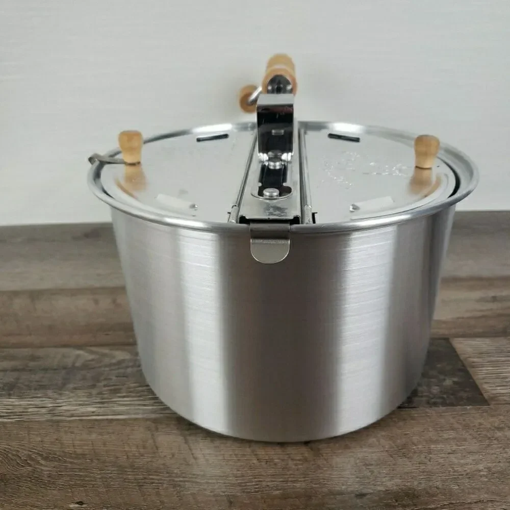 Great Northern Twister Original Stove Top Popcorn Popper Stainless Steel 6.5 qt
